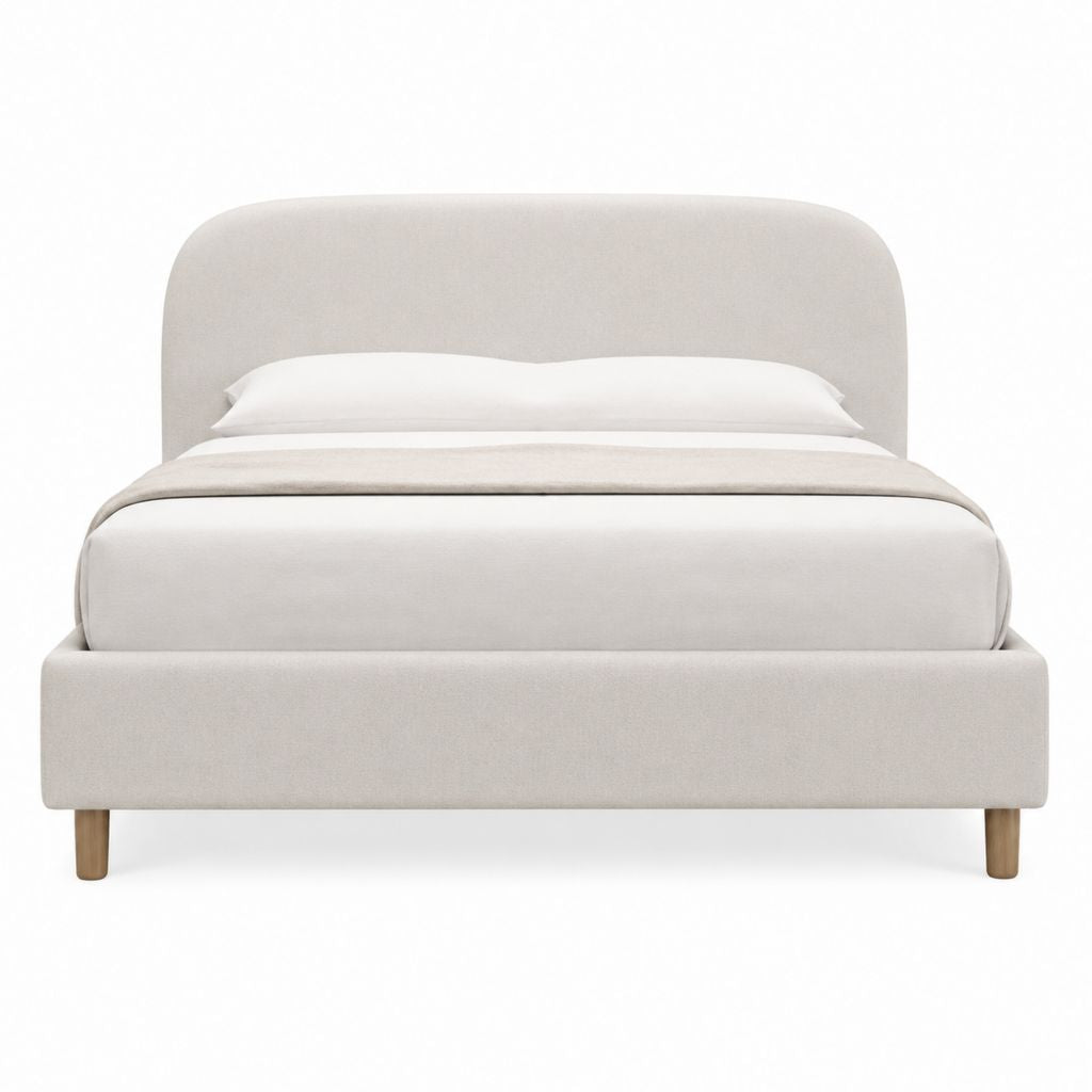 Polsterbett Doppelbett Beige Polyester Rechteckig 180 x 200 cm