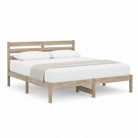 Doppelbett Bettgestell Natur Massivholz Rechteckig 160 x 200 cm